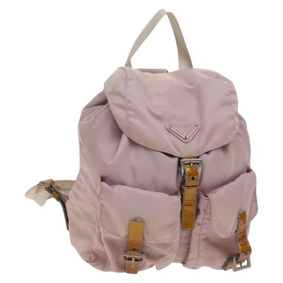 PRADA Backpack Nylon Pink Silver - Picture 1 of 10